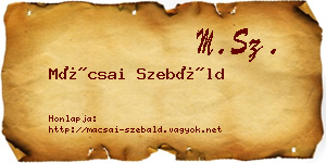 Mácsai Szebáld névjegykártya